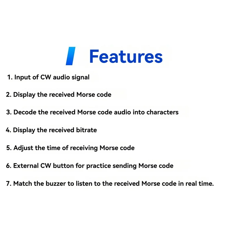 AC56-Upgraded CW Morse Code Decoder DIY Kit With Digital LCD CW Trainer Morse Code Decoder DIY Electronic Component Kit