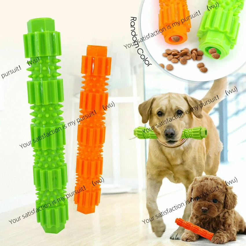 Targeting aggressive gnawers, distributing snacks, rubber teeth cleaning toys