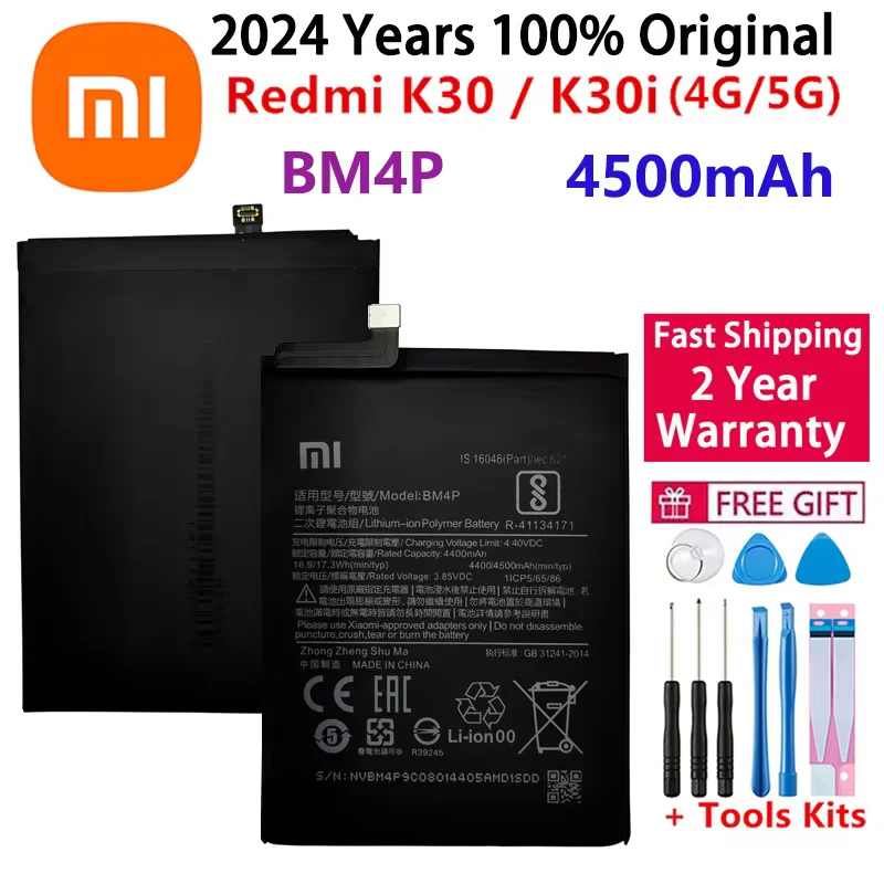 100% Original XIAO MI Phone Battery BM4Q BM4P BM4U For Xiaomi Redmi K30 Pro K30Pro Supreme Version Poco F2 Pro Bateria Batteries