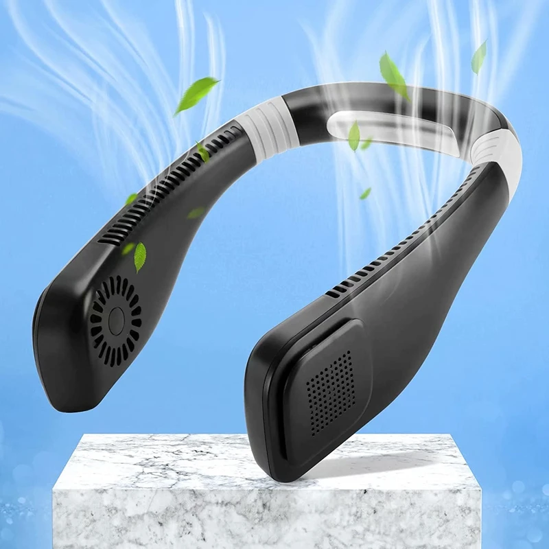 Portable Neck Fan - Personal Fan, Hands Free Bladeless Neck Fan, Rechargeable USB Fan, Neck Air Conditioner
