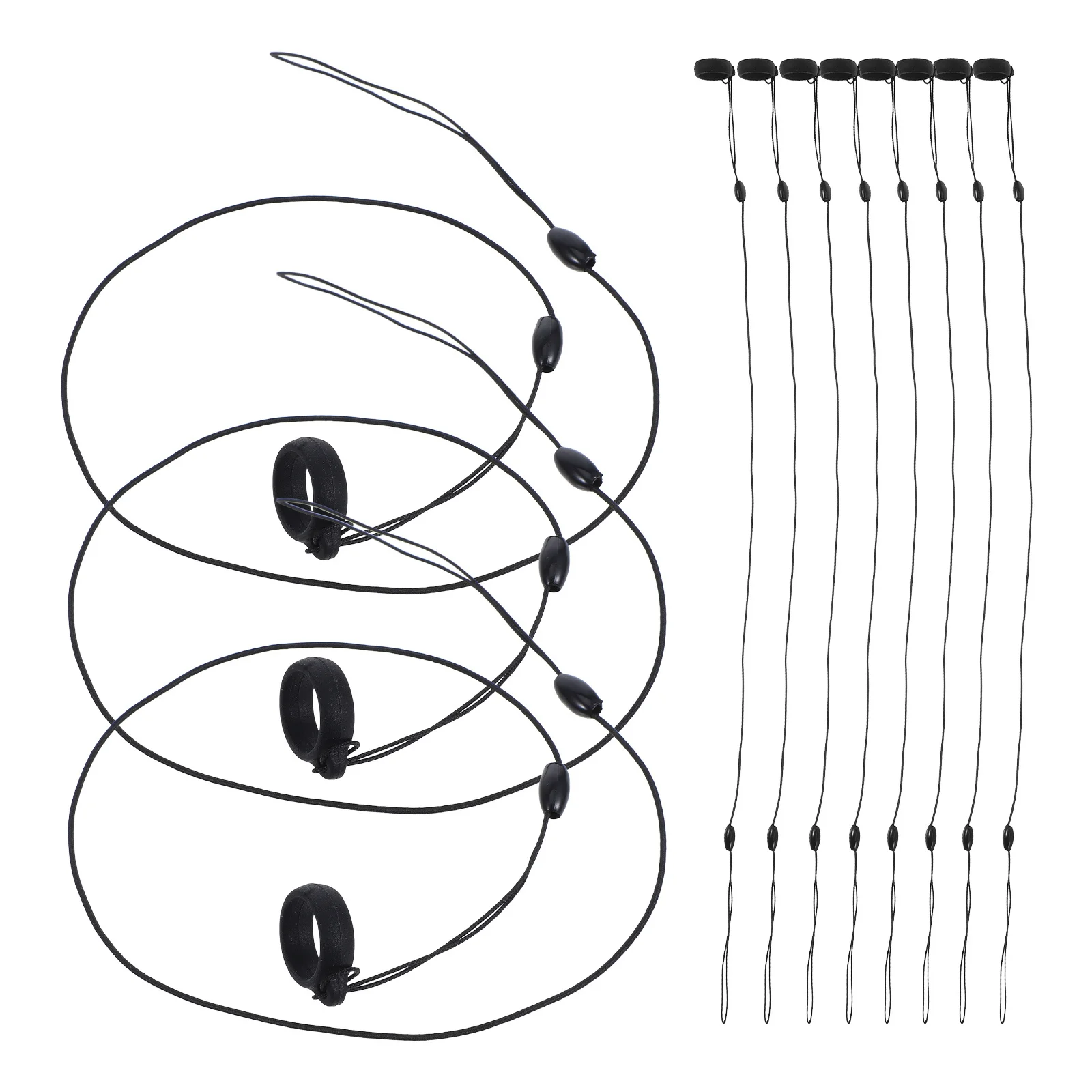 

10pcs Anti-Lost Lanyard High Elastic Silicone Pen Holder For Office Supplies Clipboards Notebooks Journals Stylus Holder Badge