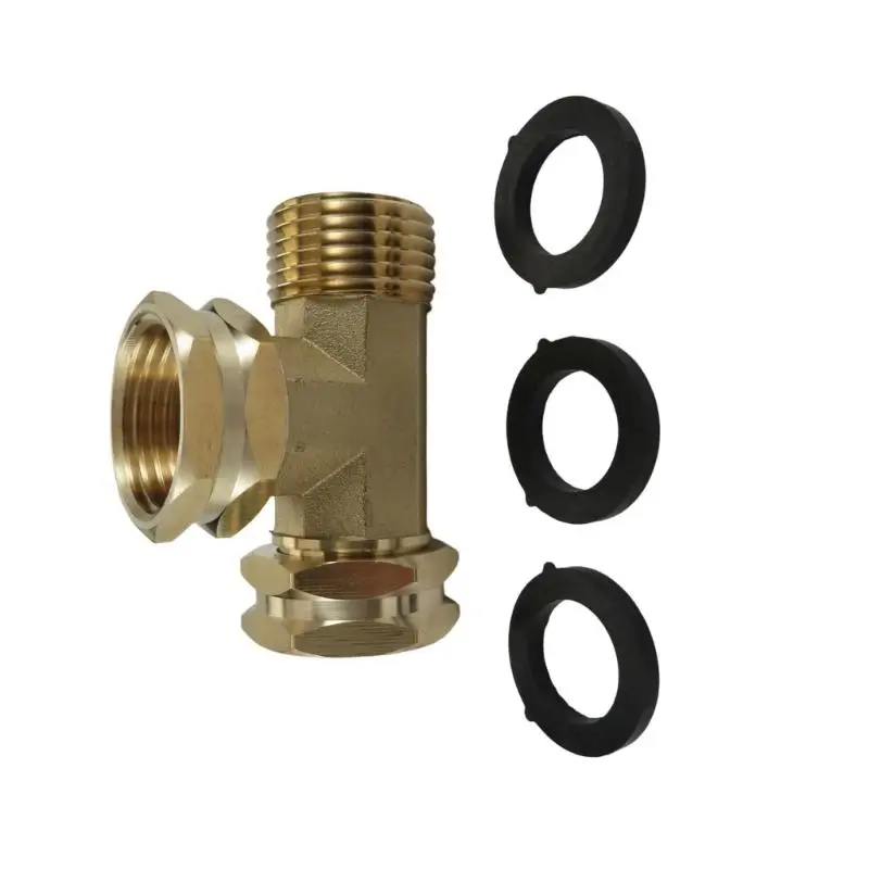 652F 3/4inch Brass Pipe Fitting for Garden Hose Water Flows Distribution