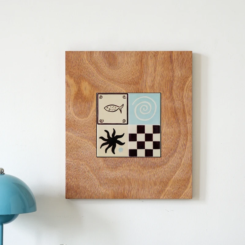 Ceramic Wall Calligraphy Arts Minimalist Decorative Painting Bauhaus Framed Print Living Room Vintage Aesthetic Wall Ornament