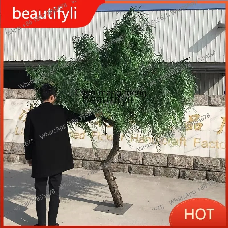 A85 Simulation Willow Park Weeping Willow Fake Film and Television Stage Props Modeling Hotel Hall Set Living Room Landscape Tre