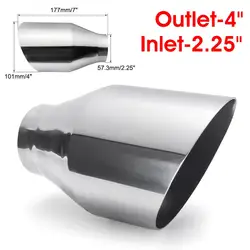 57mm-101mm Stainless Steel Car Exhaust Muffler Pipe Dual Wall Muffler Tip Exhaust System Universal