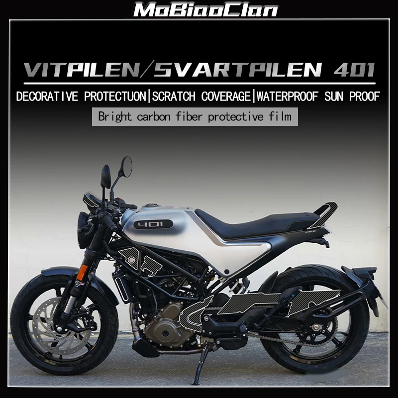 For Husqvarna SVARTPILEN 401 VITPILEN 401 Motorcycle 6D Carbon Fiber Protective Sticker Body Film Modification Accessories