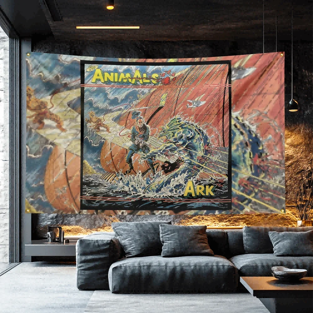 The Animals Tribute Band Flag  Polyester Decorative Banner For Garage Wall Decor Rocker Gift