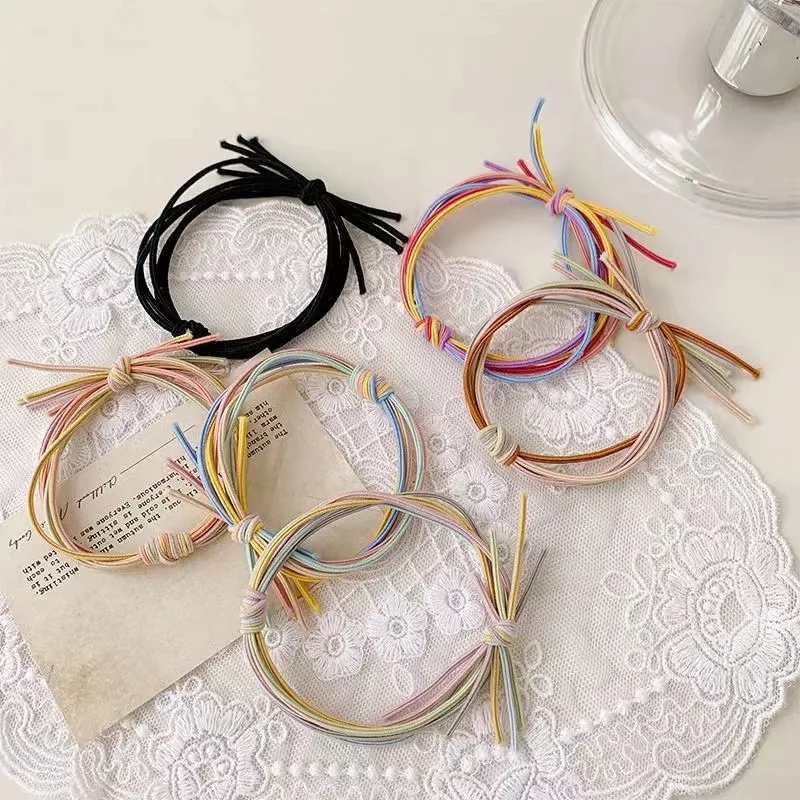 

Basic hand-knitted Rubber Band Hair Loop Hair Rope For women, Super Fairy Head Rope For women, Simple Leather Band