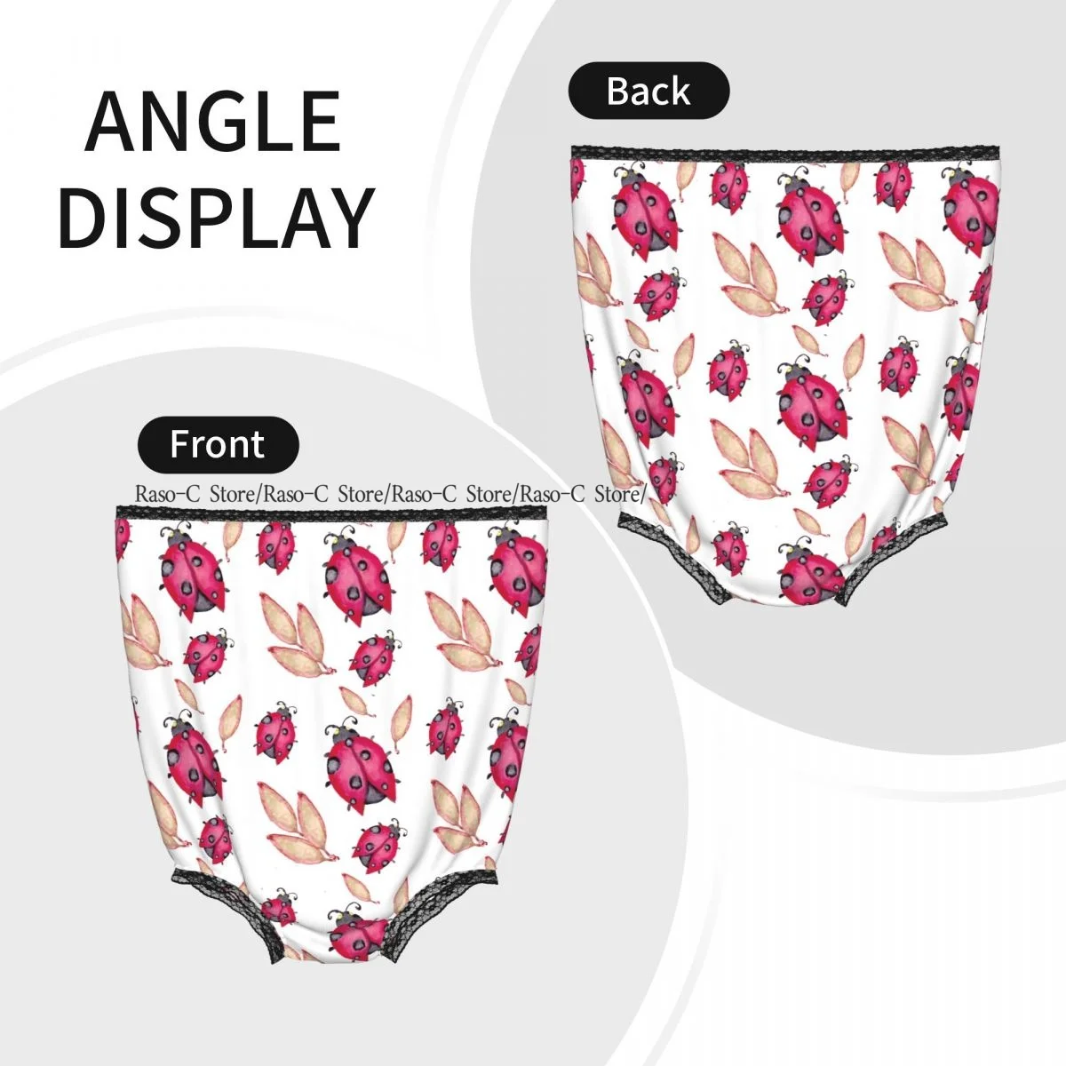 Watercolor Ladybug With Leaves Grandma Underwear Interesting Prank Funny Gift Panties