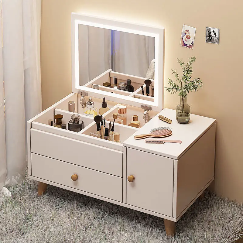 New minimalist bay window dressing table mirror dressing table small table rental bedroom storage