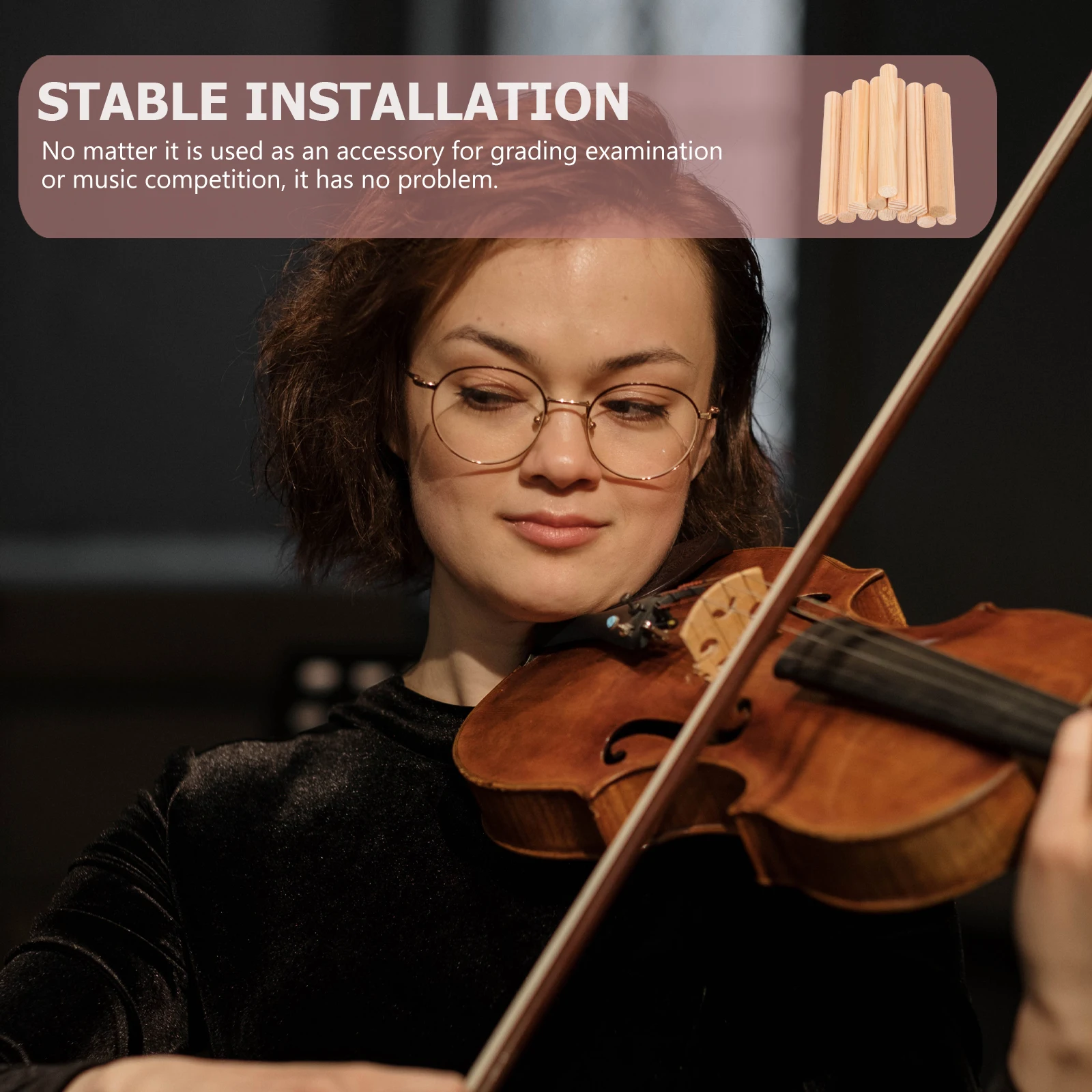 

12 Pcs Sound Post Violin Column Durable Wooden Replacements Musical Instrument Supplies Long Lasting Corrosion Resistant