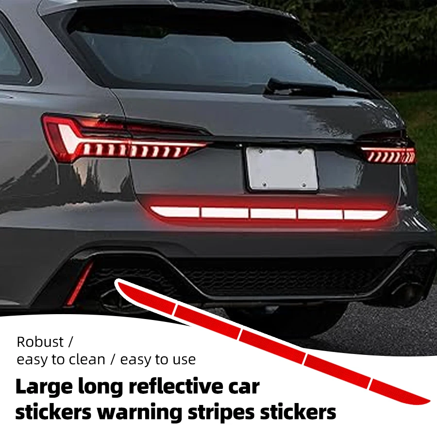 Car reflective sticker, trunk sticker, trunk reflective sticker, car collision warning strip sticker decoration