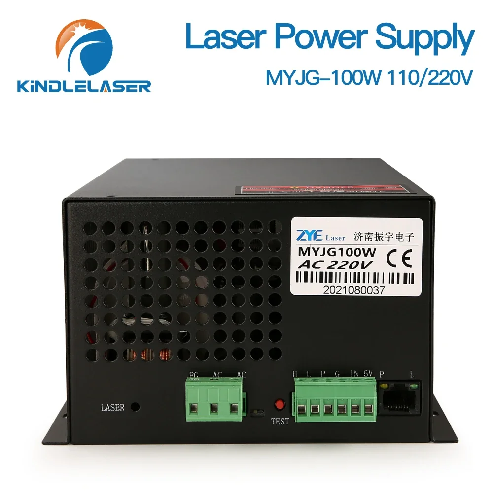 KINDLELASER 80-100W CO2 Laser Power Supply for Reci EFR Yongli CDWJ CO2 Laser Engraving Cutting Machine MYJG-100W Category