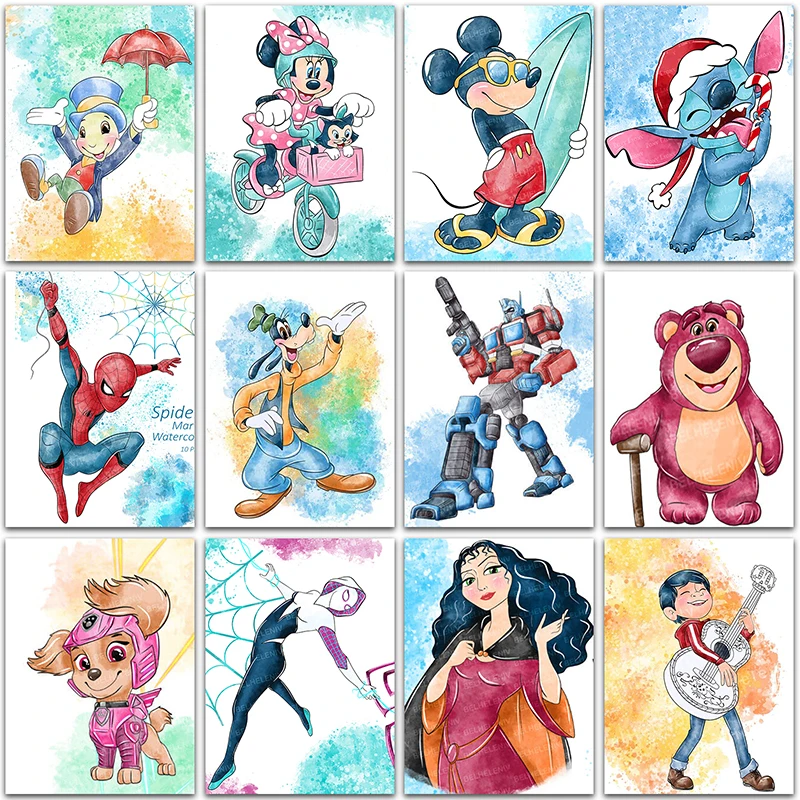 

Disney Diamond Painting Princess Winnie the Pooh Lilo and Stitch Home Decor Full Square&Round mosaic embroidery Cross stitch Art