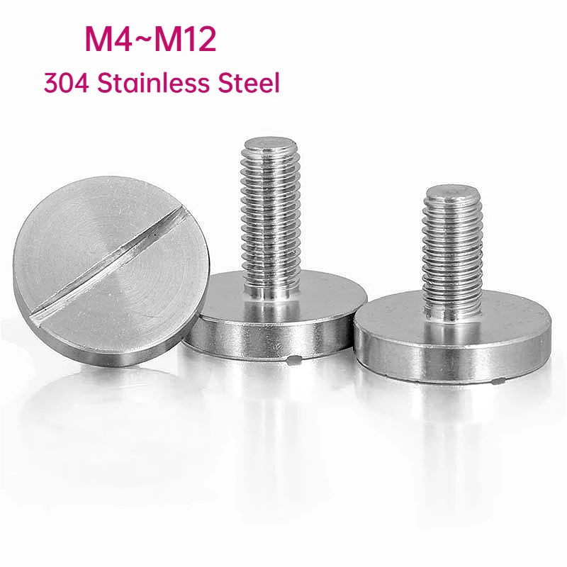 M4 ~ M12 304 الفولاذ المقاوم للصدأ شقة كبيرة مستديرة مشقوق مسمار لولبي الرأس موضوع الحز الترباس #1