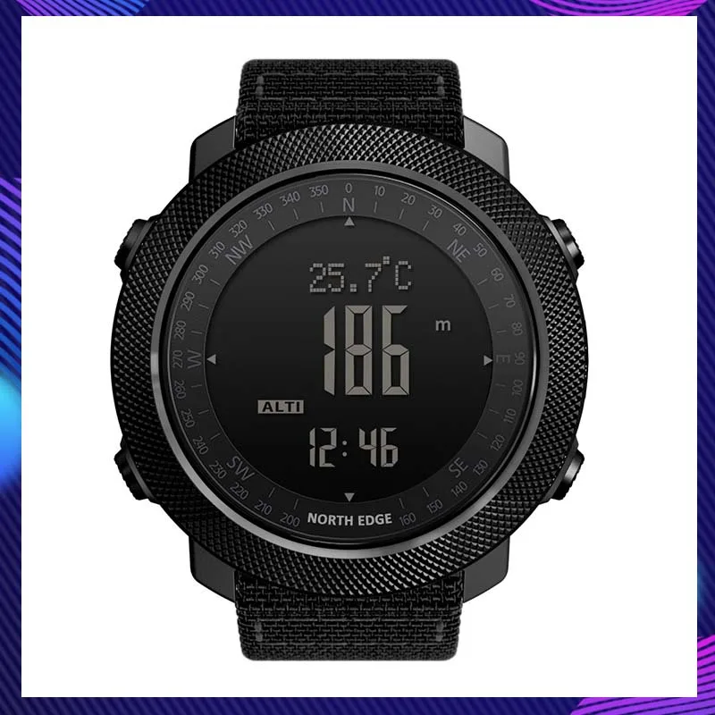 Digital Sports Watch North Edge Apache 50m Waterproof Compass Electronic Watch For Outdoor Running Mountaineering Fitness Gift