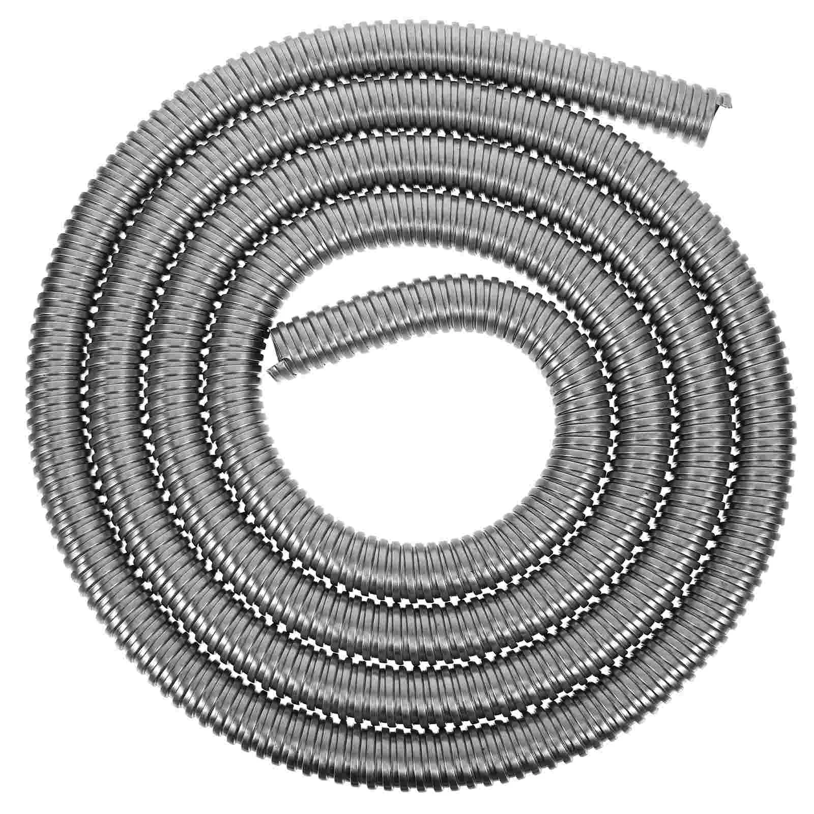 3 M Pet Rv Water Hose Cable Protector Protection Pipe Stainless Steel Threaded Wire Bike Casing Sleeve Silver