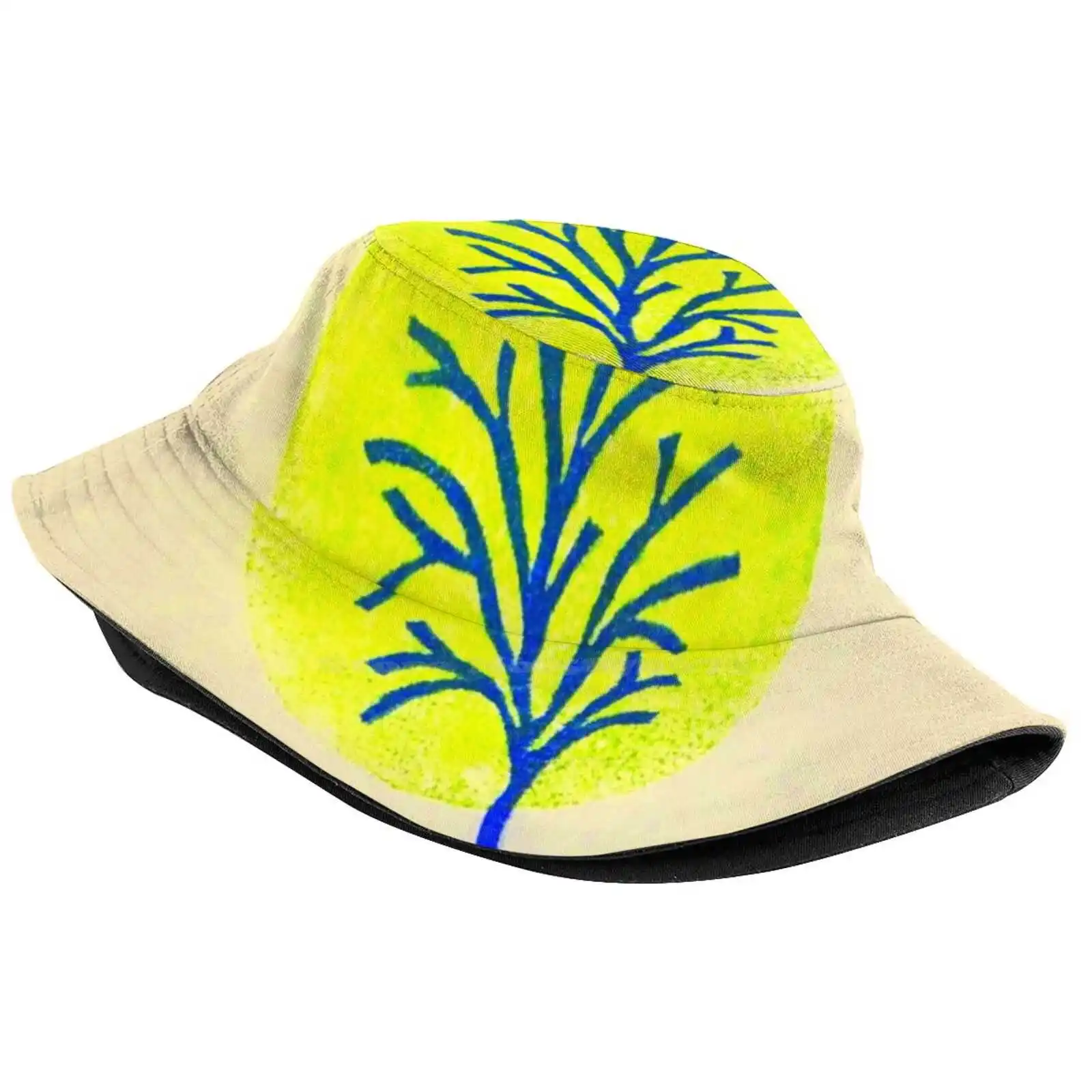 Naturalistic Sun Cap Fisherman Hat Bucket Hats Green White Scottish Red Black Yellow Brown Purple Gray Pink Light Blue Navy