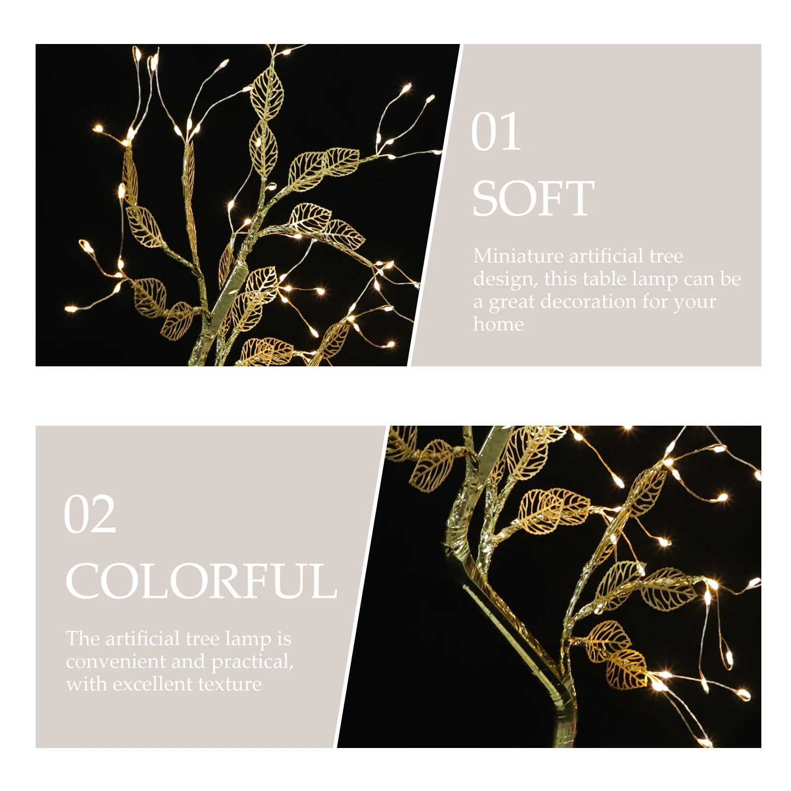 

Miniature Led Tree Light, Small Table Lamp For Bedroom Night Light Decor, Pre Lit Branches Bedside Desk Lamp, String Light