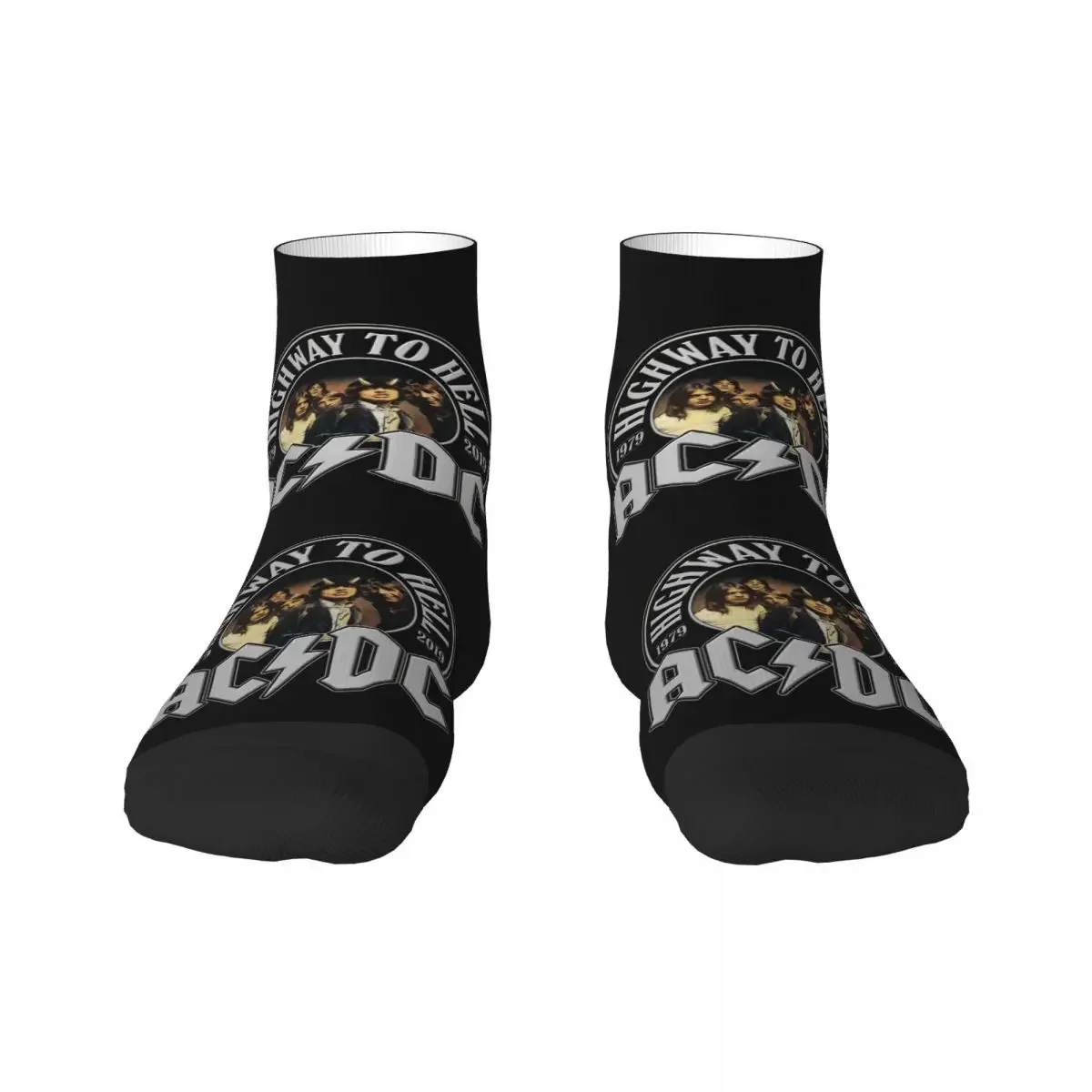 Vintage Rock AC Mens Crew Socks Unisex Cute Heavy Music Band Spring Summer Autumn Winter Dress Socks