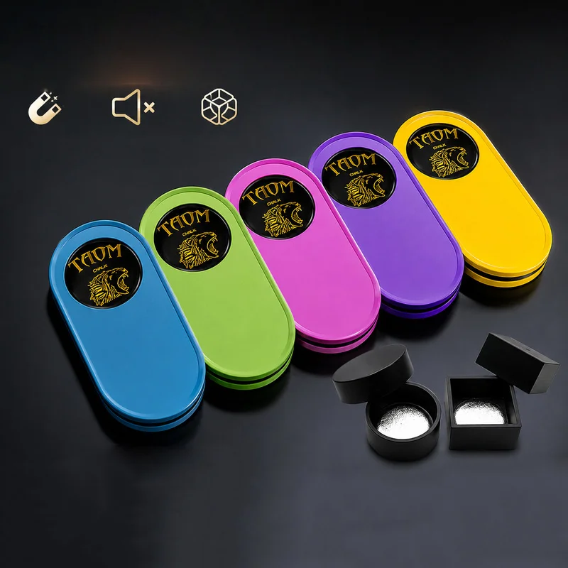 Billiard Magnetic Chalk Holder with Belt Clip Portable Chalk Case Mini with Wrench Pool Cue Snooker Accessories Practical Tool