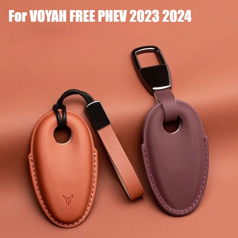 For VOYAH FREE PHEV 2023 2024 Car Key Fob Cover Remote Smart Car Key Case Shell Cover Fob Keychain Bag Interior Accessories