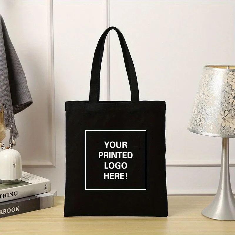 1pc/5pc/10pc Custom Gift Bags Photo Design Unisex Shoulder Bag Reusable Versatile Tote Shopping And Wedding Party Favor Tote Bag