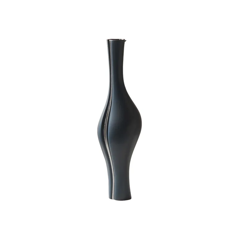 Modern simple home model room Beige green ceramic vase ornament Sales office Living room coffee table flower jewelry