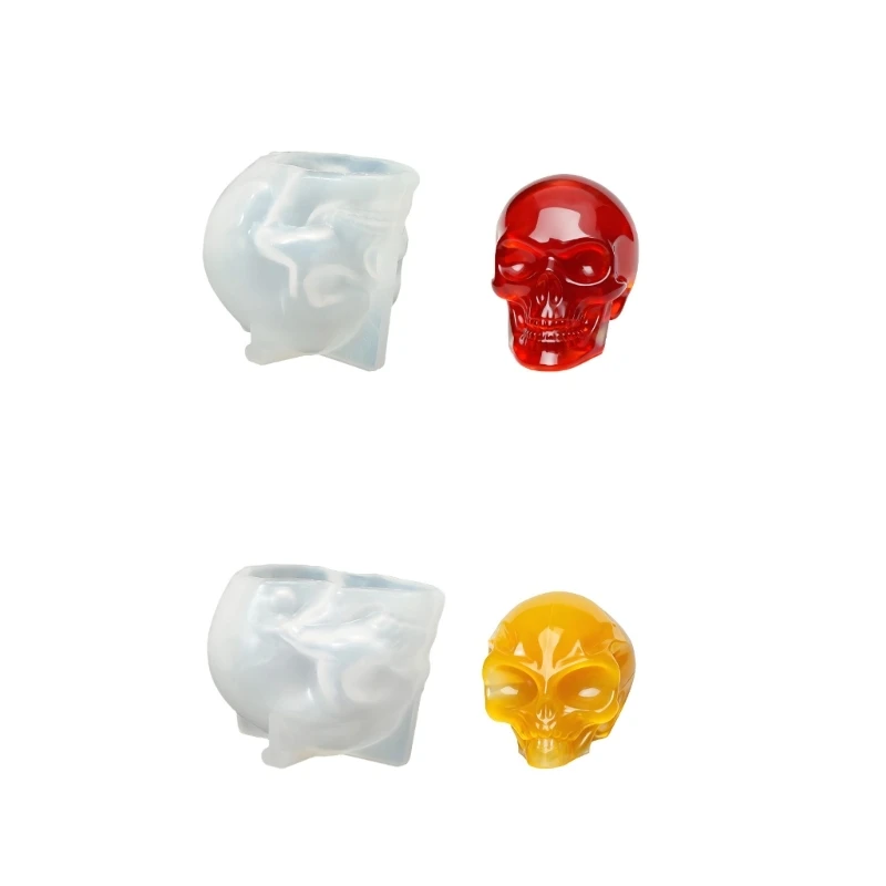 Skull Theme Resin Mold Flexible Silicone Crafting Supplies for Artistic Projects