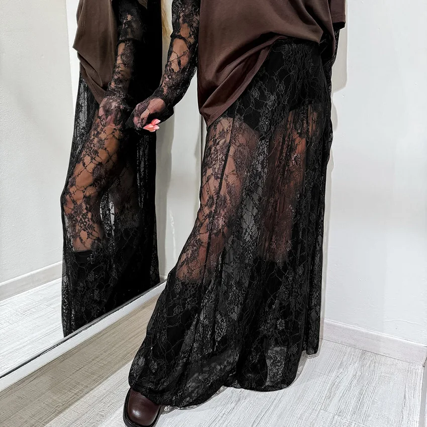 

Лето 2029, сексуальная кружевная юбка, богемная модная праздничная повседневная пляжная юбка с высокой талией, женская юбка трапециевидной формы