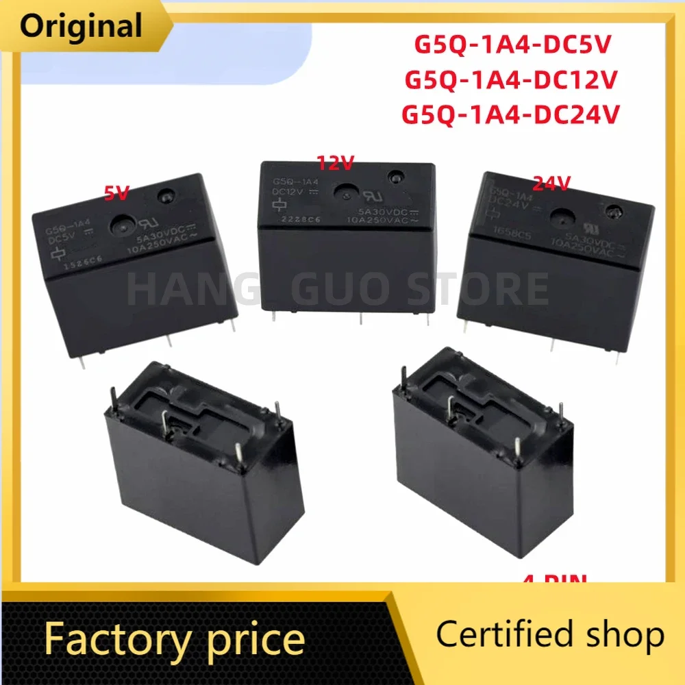 

5pcs/Lot Original G5Q-1 G5Q-14 G5Q-1A G5Q-1A4-DC5V DC12V DC24V 4PIN 5pin 5V 12V 24V Power Relay