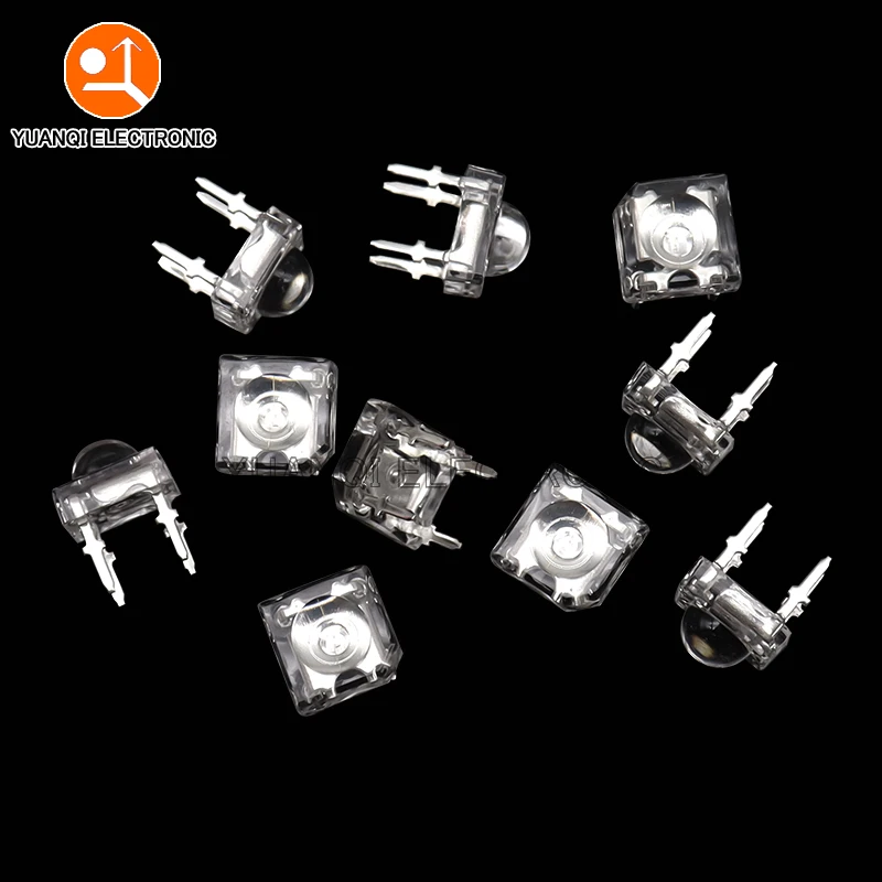 10pcs 5mm F5 Piranha LED White Red Green Yellow Amber Warm White Clear 5mm LED Light Emitting Diode 4-pins Diodes Brightness