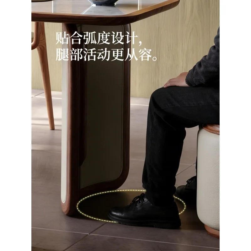 Medieval style rock slab tea table and chair combination modern zen living room kung fu tea table rectangular