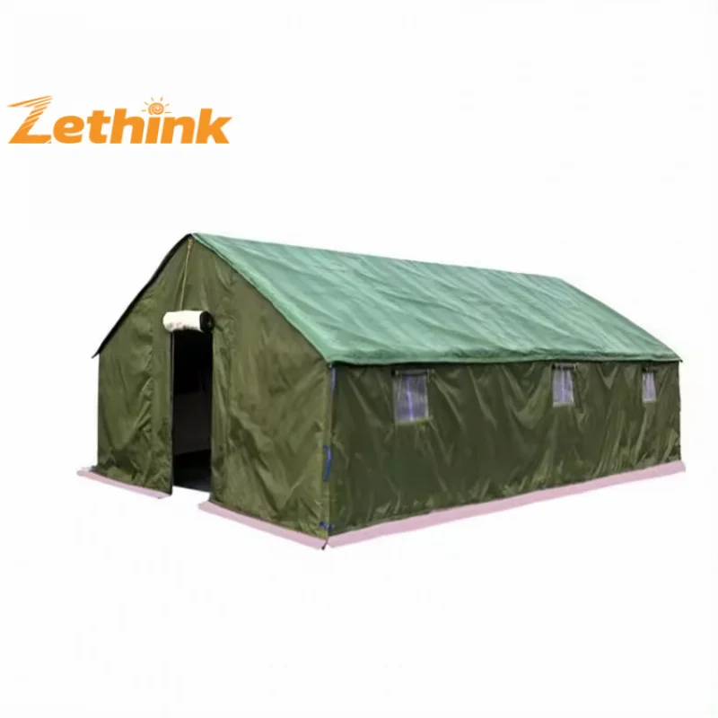 

High Outdoor Tactical Tent Survival Wind Rain Snowproof Portable Design Camping Hiking Beach Use-Engineered Oxford Canvas