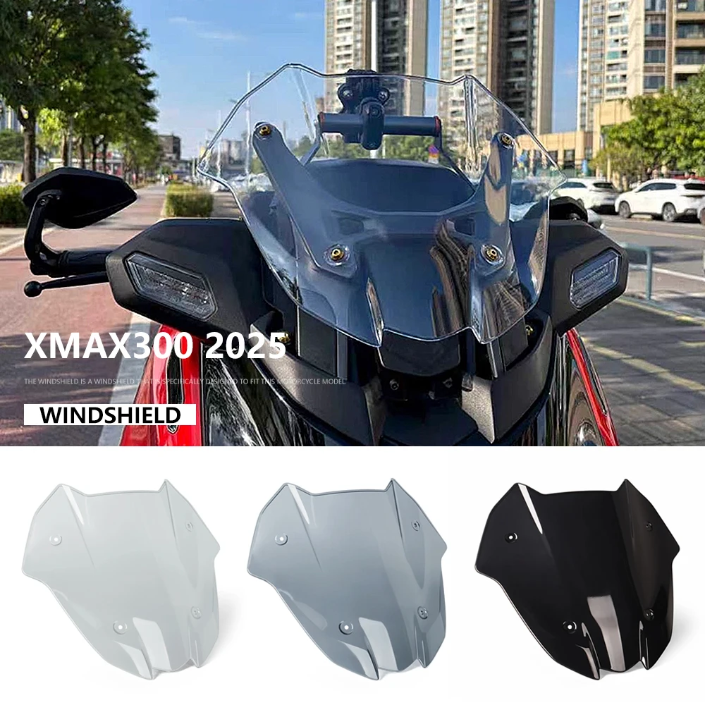 

XMAX300 2025 New Motorcycle Sport Short Wind Deflector Windscreen Front Screen Windshield Fairing For YAMAHA XMAX 300 X-MAX300