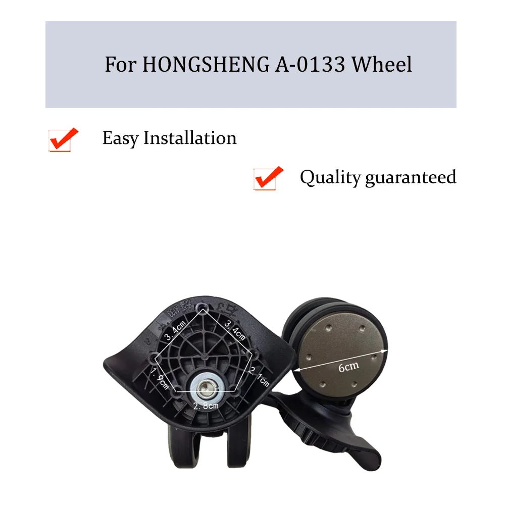 

For HONGSHENG A-0133 Universal Wheel Replacement Trolley Case Luggage Pulley Silent Smooth Shock Absorbing Durable Caster Wheels