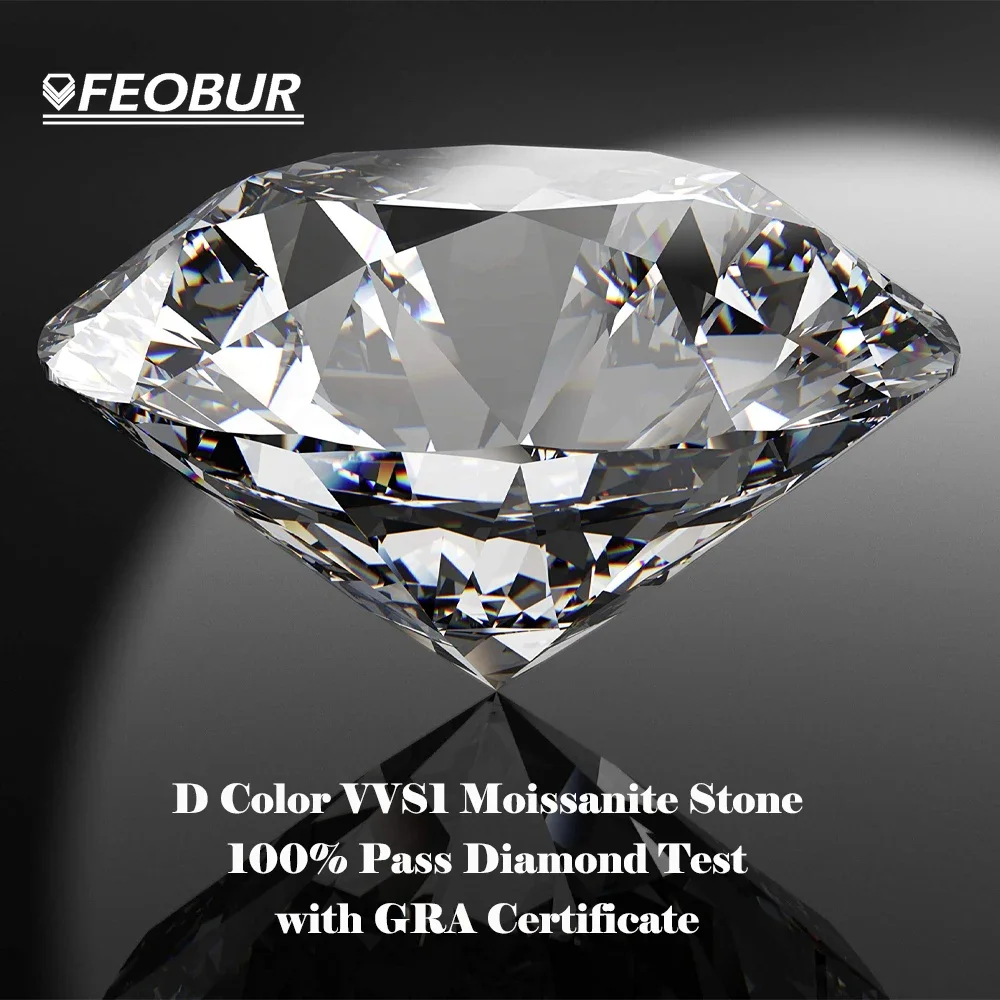 

D Color VVS1 Loose Moissanite Stones 10ct-30ct Large Round Cut Lab Grown Diamond with GRA Certificate Gemstones Wholesale