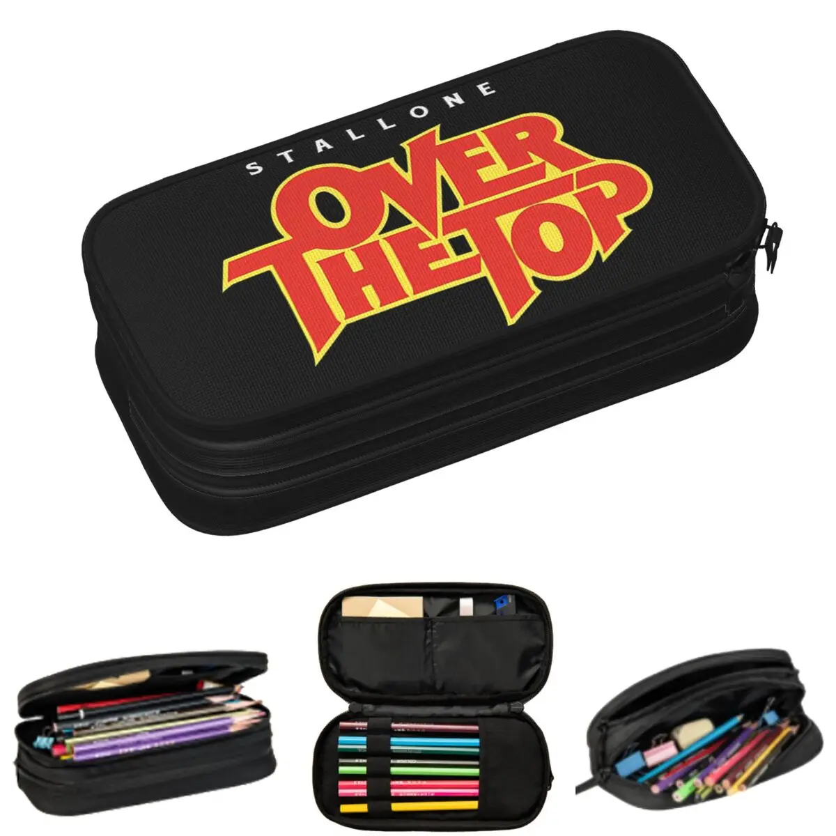 

Summer Days Of Thunder Stallone Over The Top Movie Pencil Cases for Kids School Pen Box Pencil Bag Large Capacity Pencil Pouch