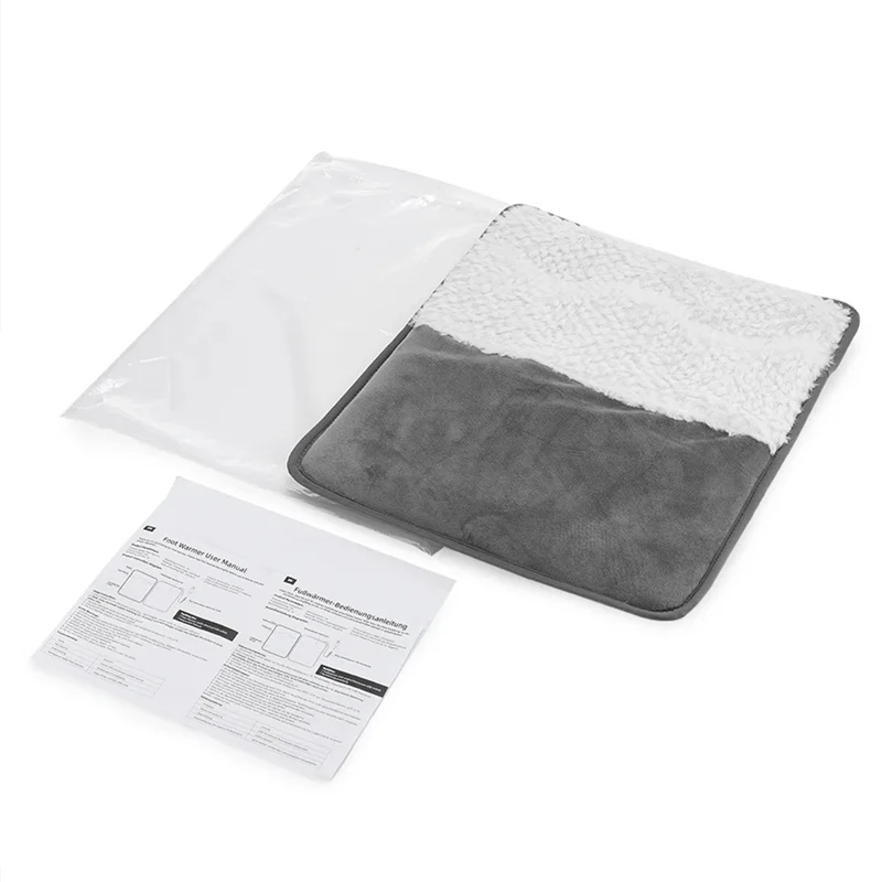 

X11A USB Electric Foot Heating Pad Portable Washable Soft Plush Foot Heater Winter For Bed,Under Desk Foot Warming Mat