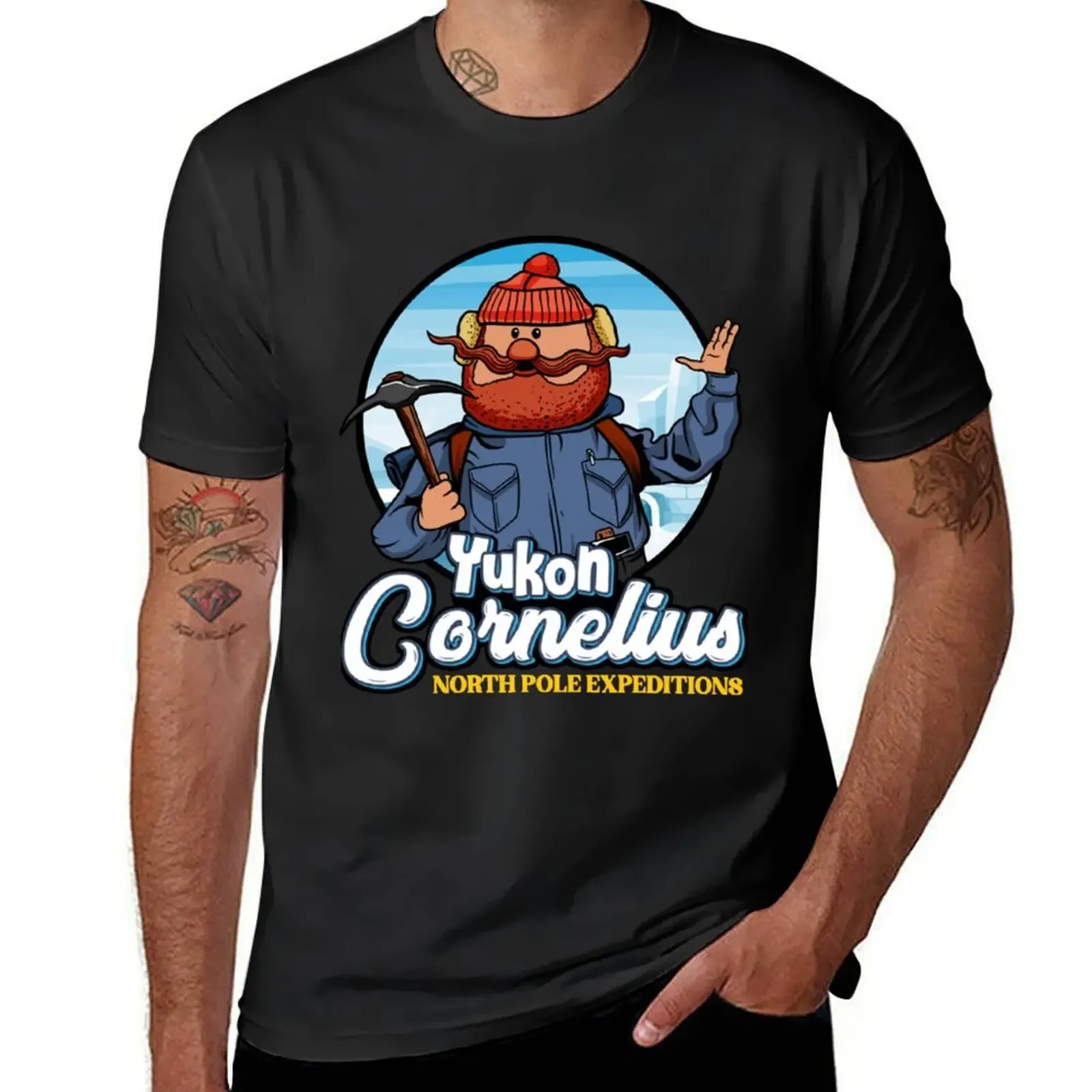 

Yukon Cornelius футболка корейская мода для мальчиков с животным принтом для мальчика простые белые футболки для мужчин