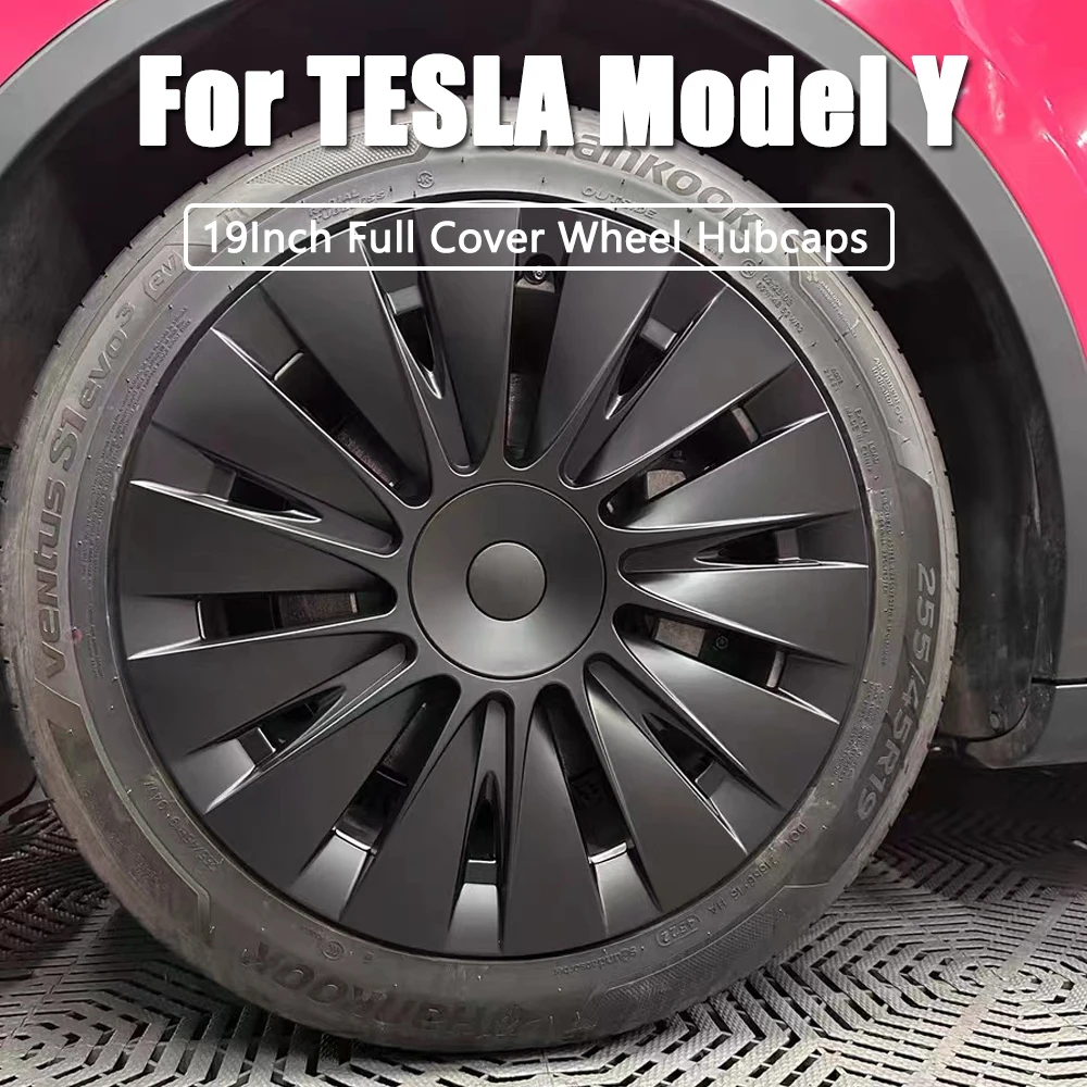 1PCS for Tesla Model Y 19Inch Wheel Hubcap Performance Replacement Right & Left Hubcap Full Rim Cover Accessories