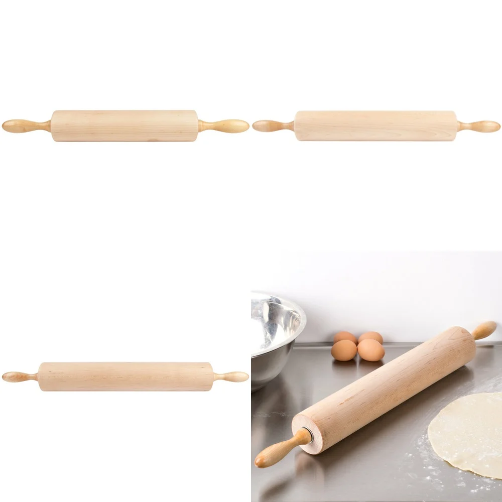 

Профессиональный скалка из березового дерева, 12 дюймов, 15 дюймов, 18 дюймов, сверхмощный валик для выпечки теста, кондитерских изделий, кухонный инструмент для приготовления пищи, не