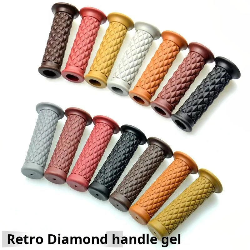 Off-road motorcycle handlebar sleeve with rubber single-color soft handlebar rubber grip handpad sleeve - sweat-proof and anti-s