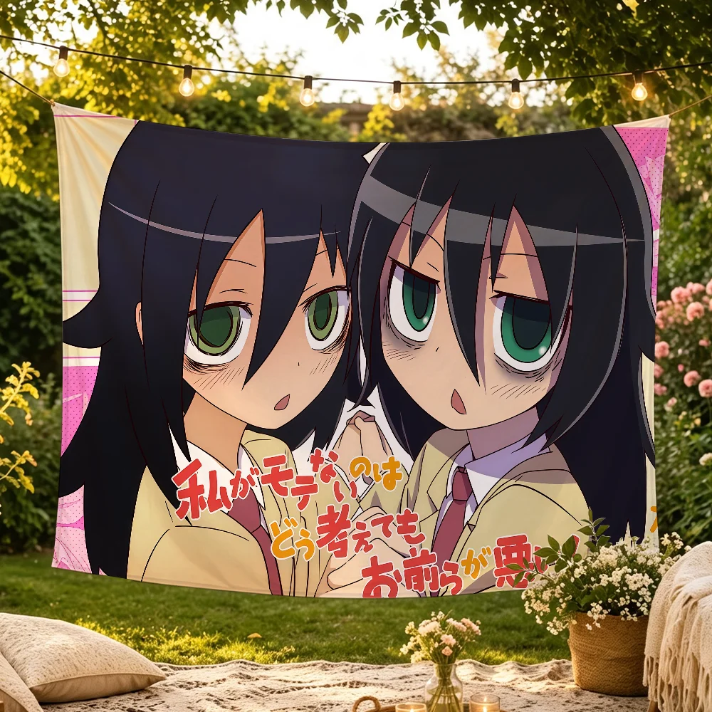 Anime Kuroki Tomoko W-WataMote Flagge Raumdekoration Wandbehang Ästhetische Schlafzimmer-Werbefläche – Detail 5