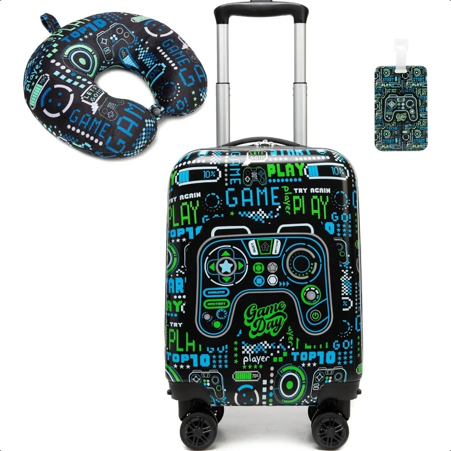 

Lage Set 2 Piece Suitcase Set 16 Hardside Lage with Spinner Wheels Girls Boys Carry on Lage Travel Rolling Lage Airline Appd