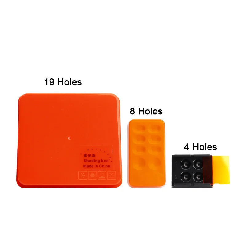 

4/8/19 Holes Dental Palette With Cover Oral Care Dental Resin Mixing Light-Proof Case Medical Dental Shading Light Box Tool