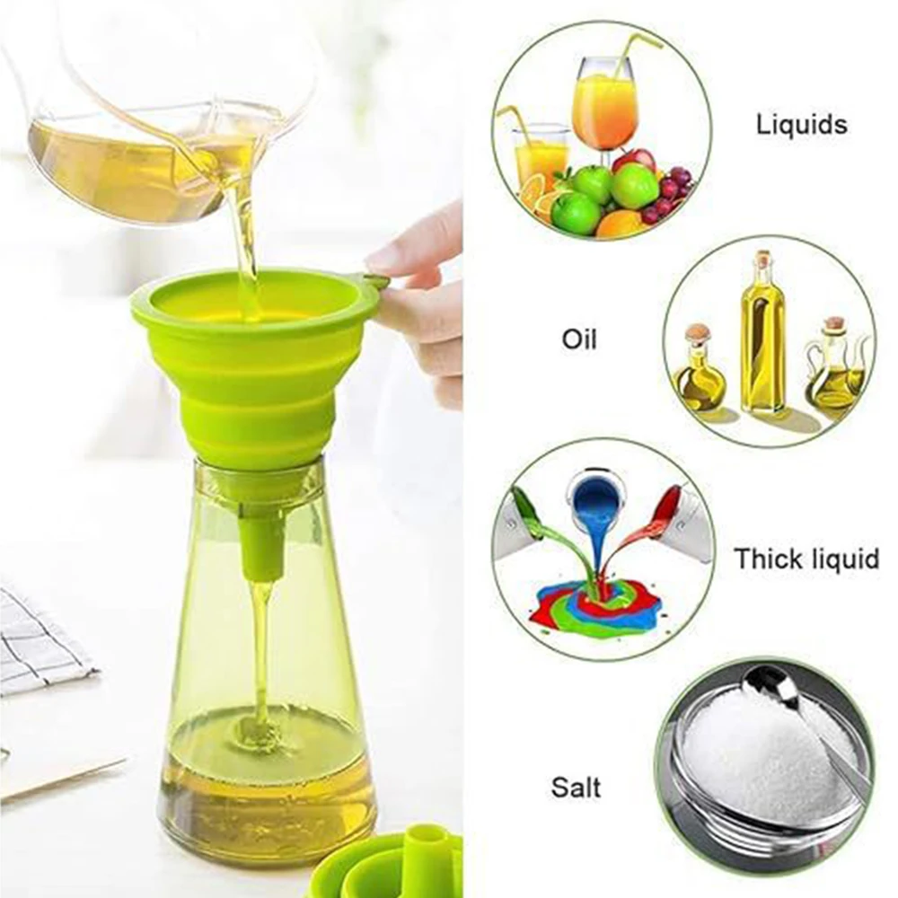 

Soft Silicone Foldable Funnel, Household Liquid Packaging, Food Storage, Special, Silicone Refilling and Feeding Fun 1pc Mini Si
