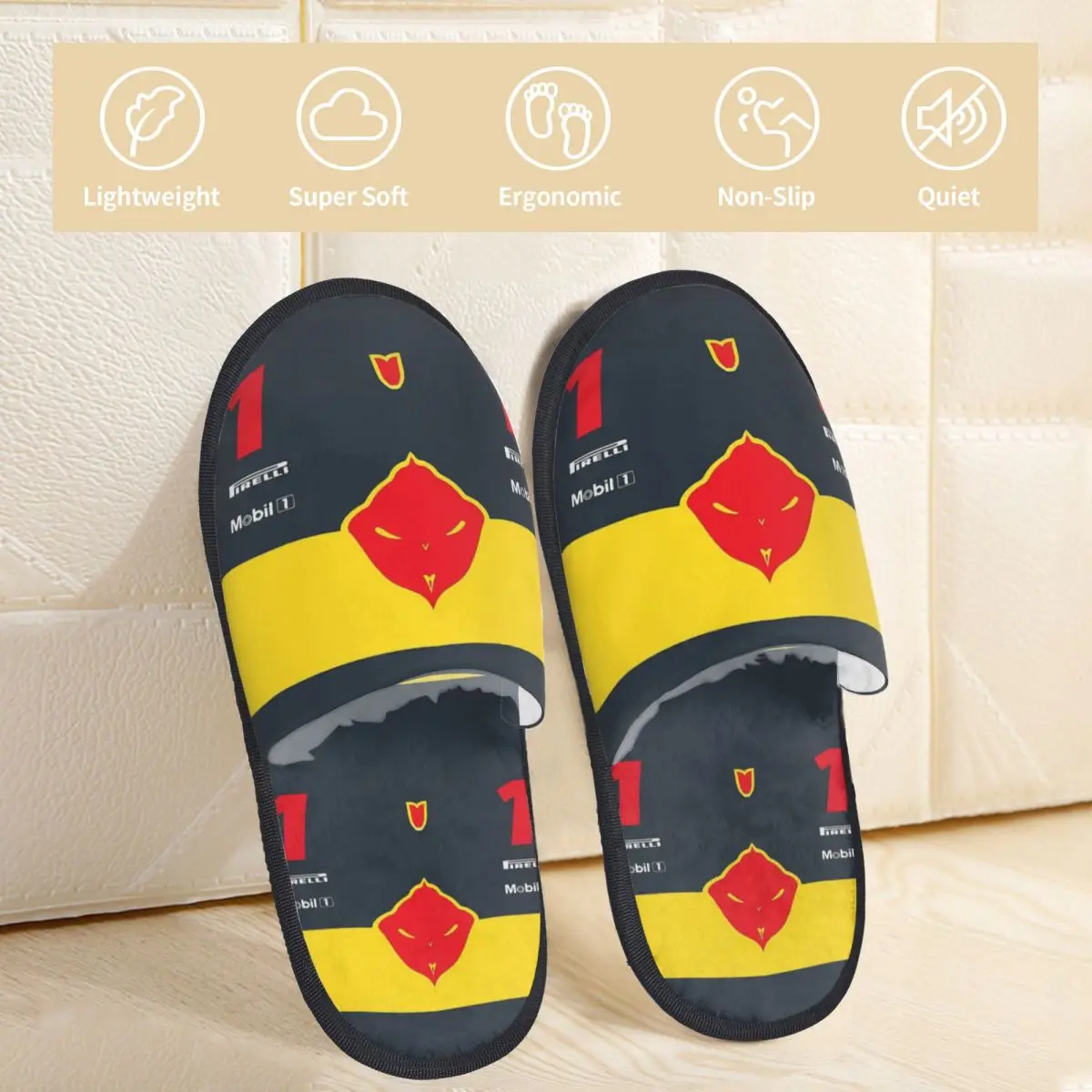 Max Verstappen No 1 World Champion RB Men Women Furry slippers Leisure Home slippers