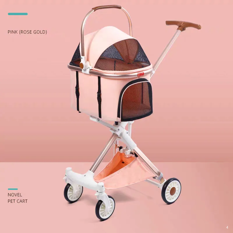 Wheels dog Stroller Lightweight Folding Pet Stroller Dog out door Wagon Large Space cat Car Carrier for Dog and Cat