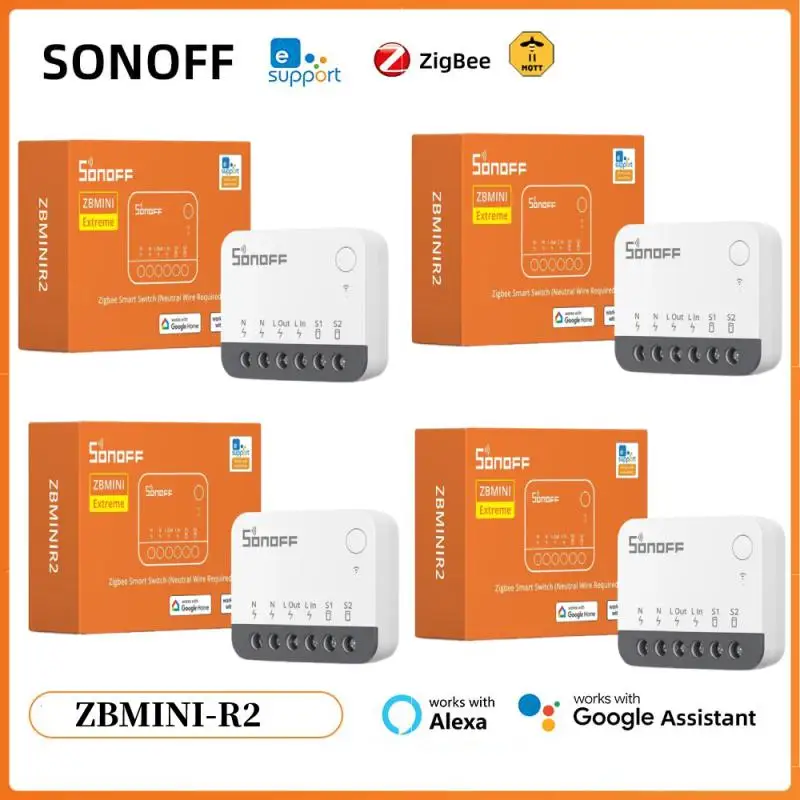 

SONOFF ZBMINI-R2 Extreme Zigbee Smart Switch Module Neutral Wire Required Two Way Remote Control Ewelink Alexa Google Home 2MQTT